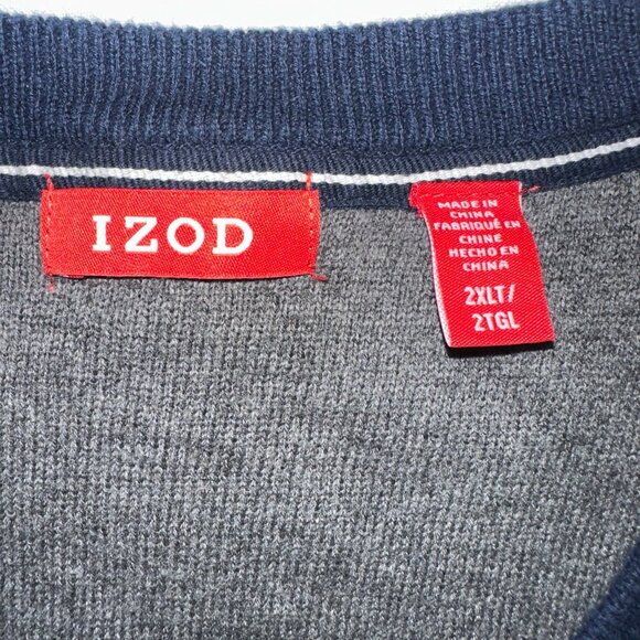 IZOD vneck sweater vest XLT EUC golf grandpacore old money - Picture 2 of 5